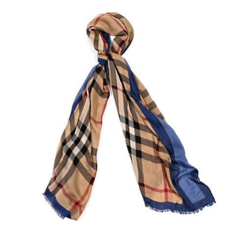 BURBERRY Modal Cashmere Haymarket Check Color Border 